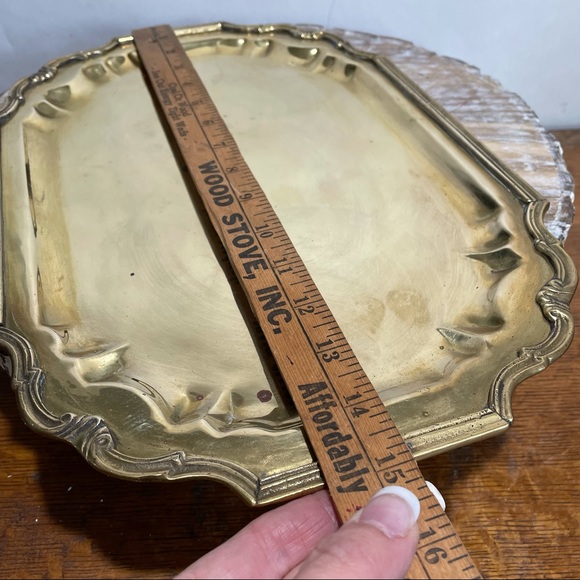 Vintage Hampton Brass Shop large serving tray - Picture 3 of 12